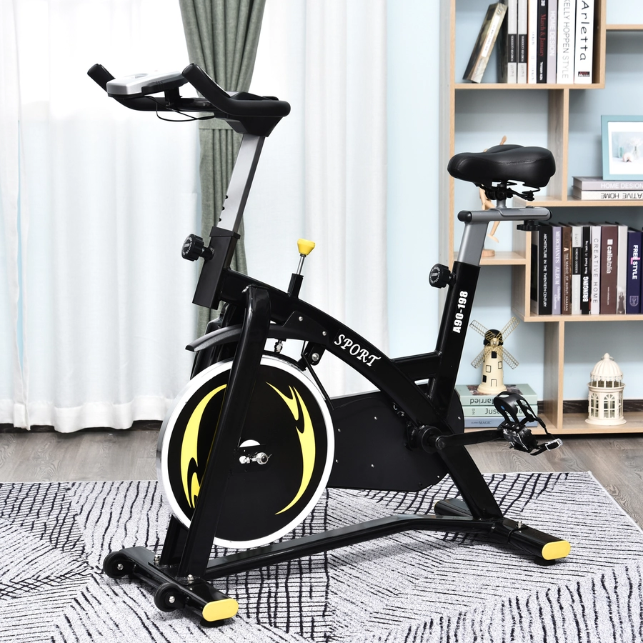 HOMCOM Fahrradtrainer mit stufenlosem Magnetwiderstand schwarz