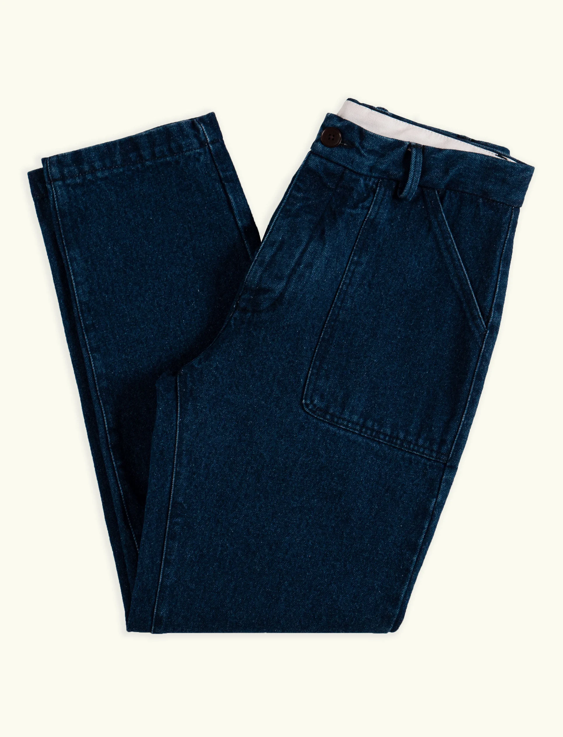 Pantalon fatigue en denim | Bleu