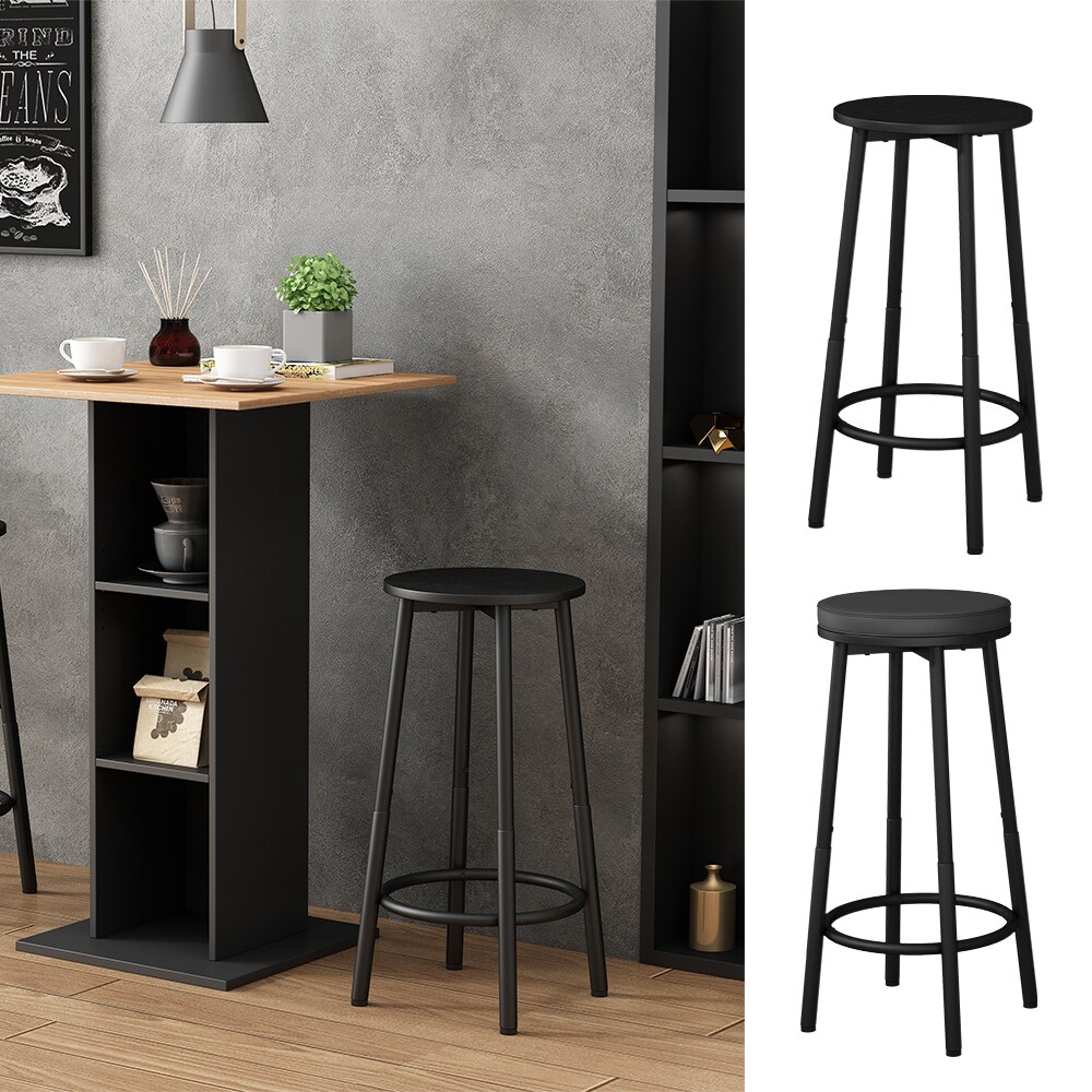 Vicco Barhocker Edmonton Schwarz 31,5 x 64 cm 2er Set