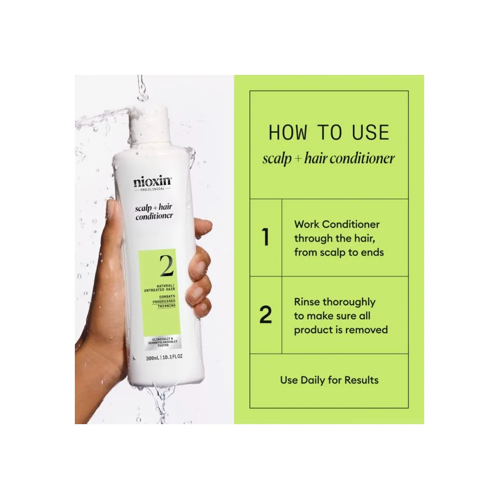 Nioxin System 2 Conditioner for Natural/Untreated Hair - 300 ml.