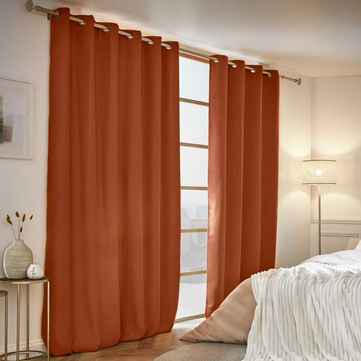 Rideau obscurcissant thermique (180 x 260 cm) Calore Terracotta