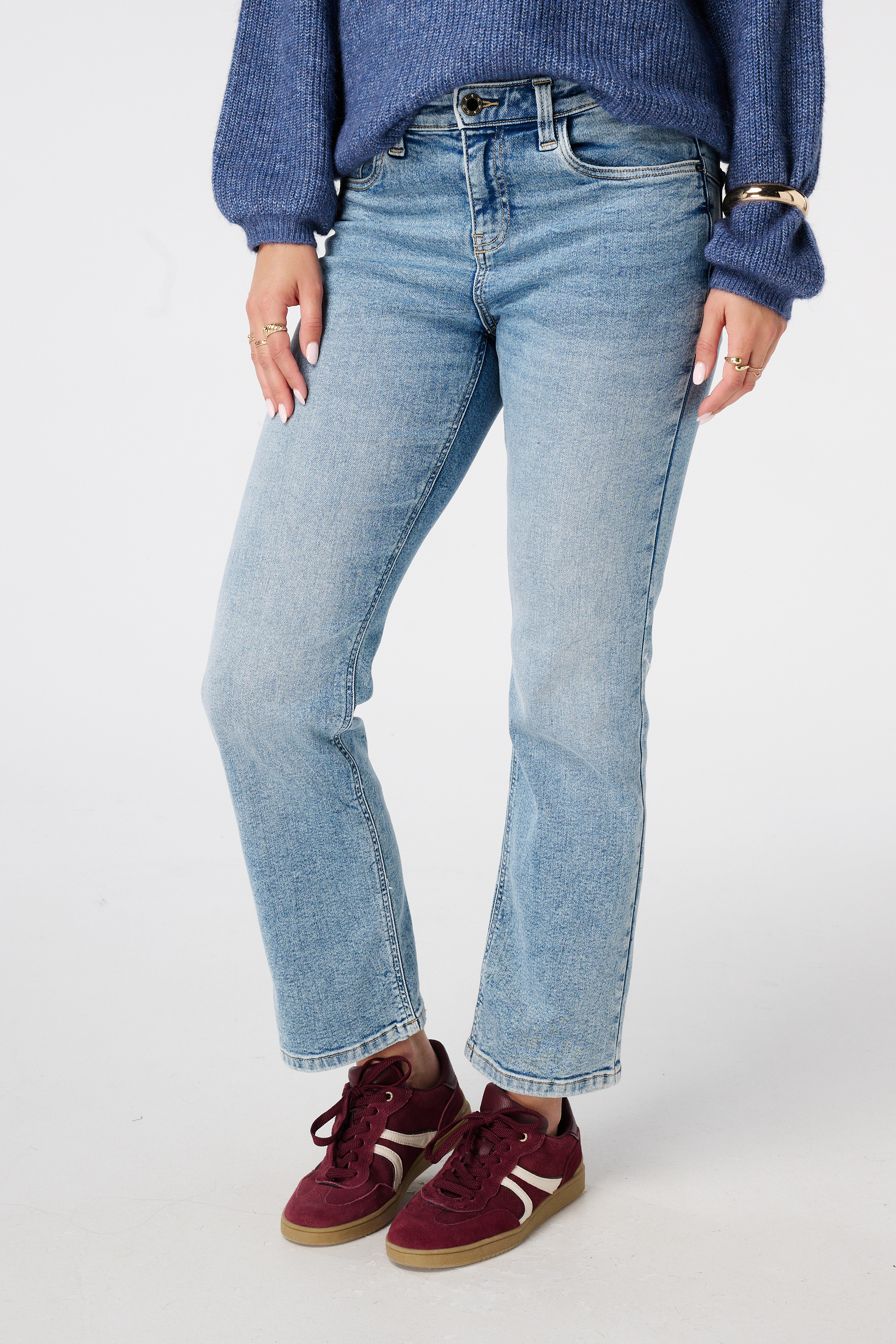 Straight leg jeans Stonewash Denim