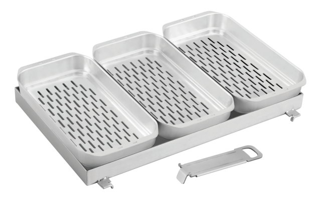 Enders Edelstahl Pfanne und Körbe Set 4-teilig für Gasgrill Urban II und Explorer II