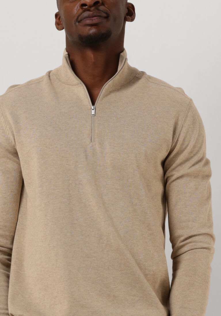 SELECTED HOMME beige selected homme trui slhberg half zip cardigan b