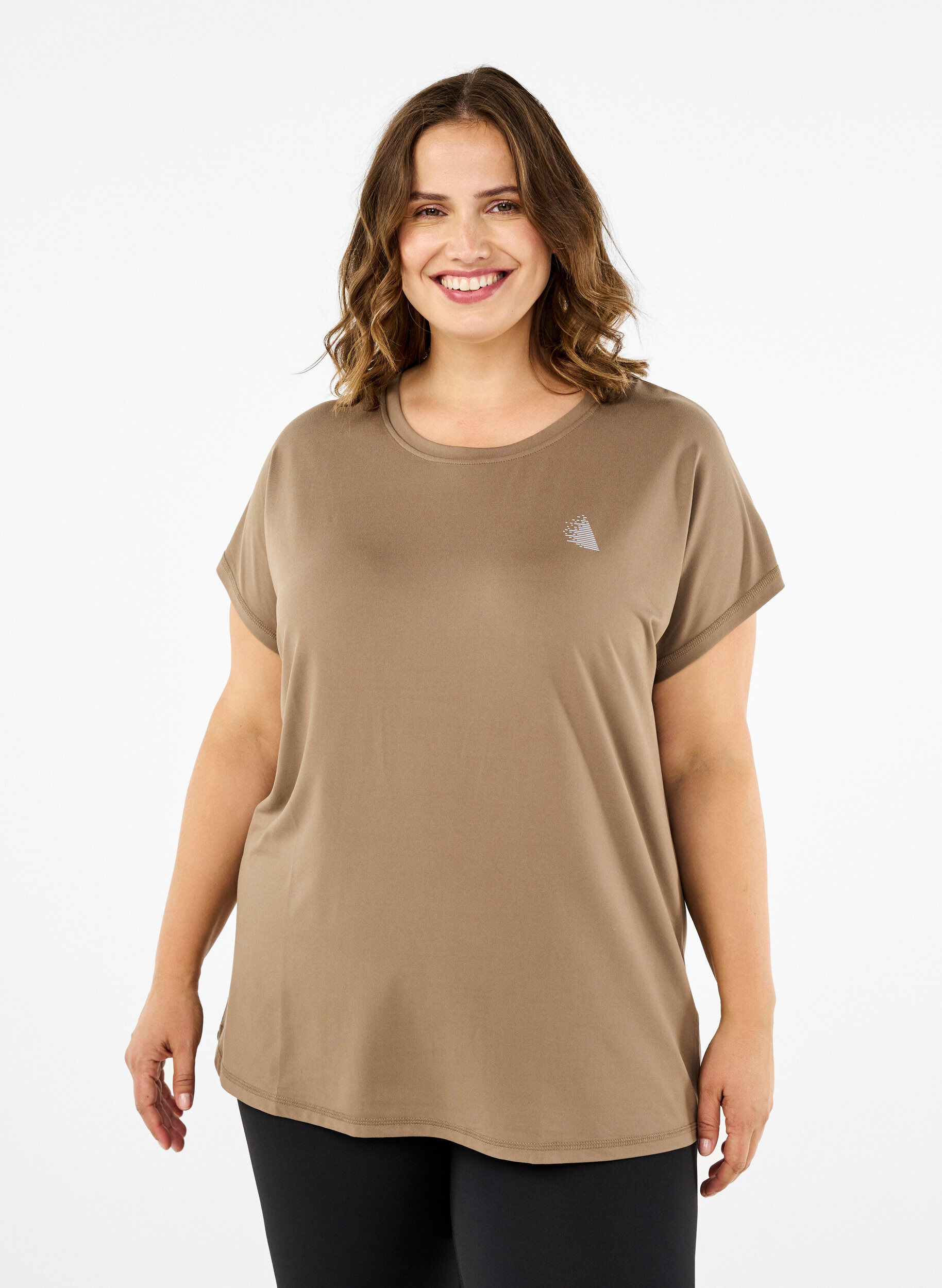 Ensfarvet trænings t-shirt
