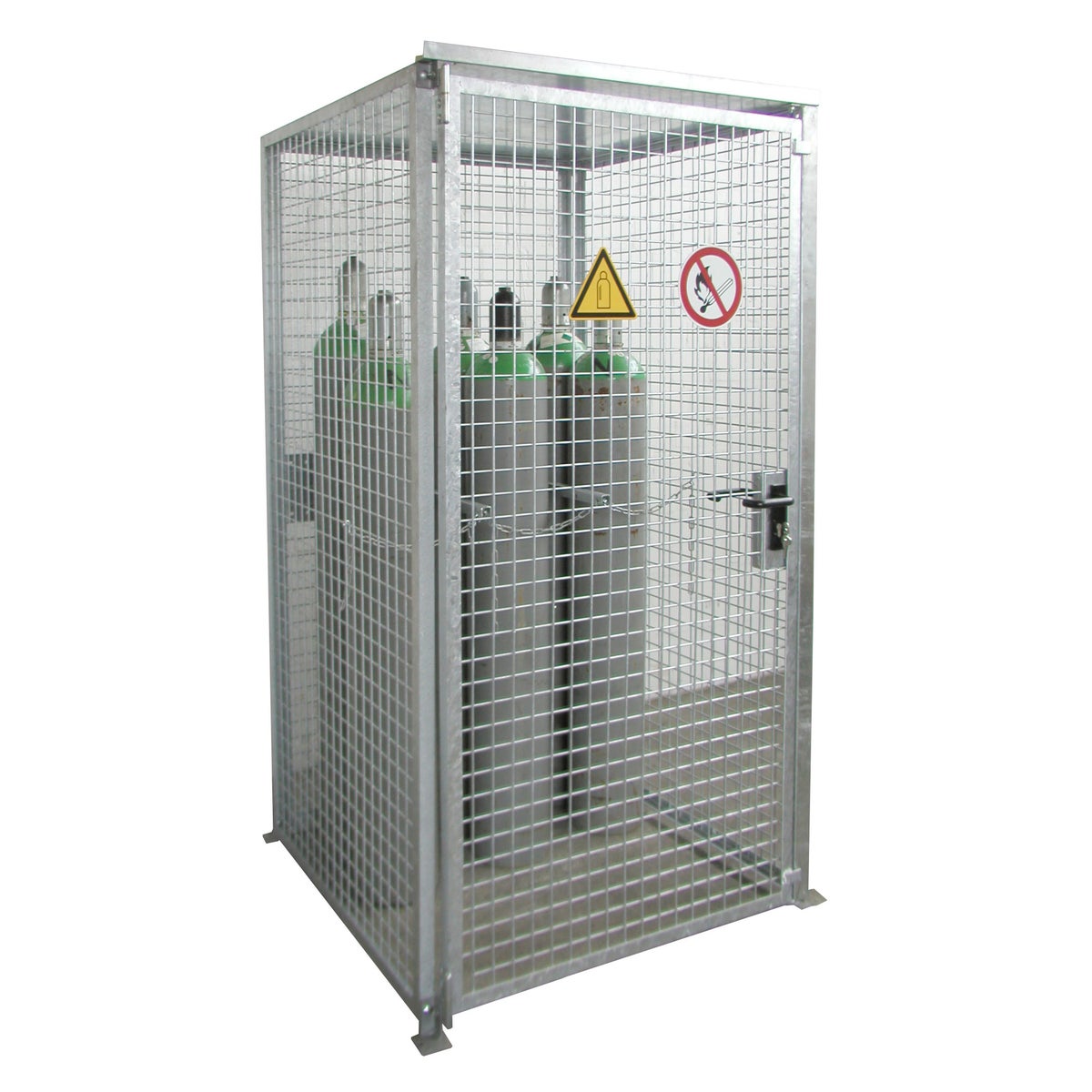 Bauer gasflessencontainer GFC-M0/D met dak en klapdeur voor 16 gasflessen Ø 230 mm