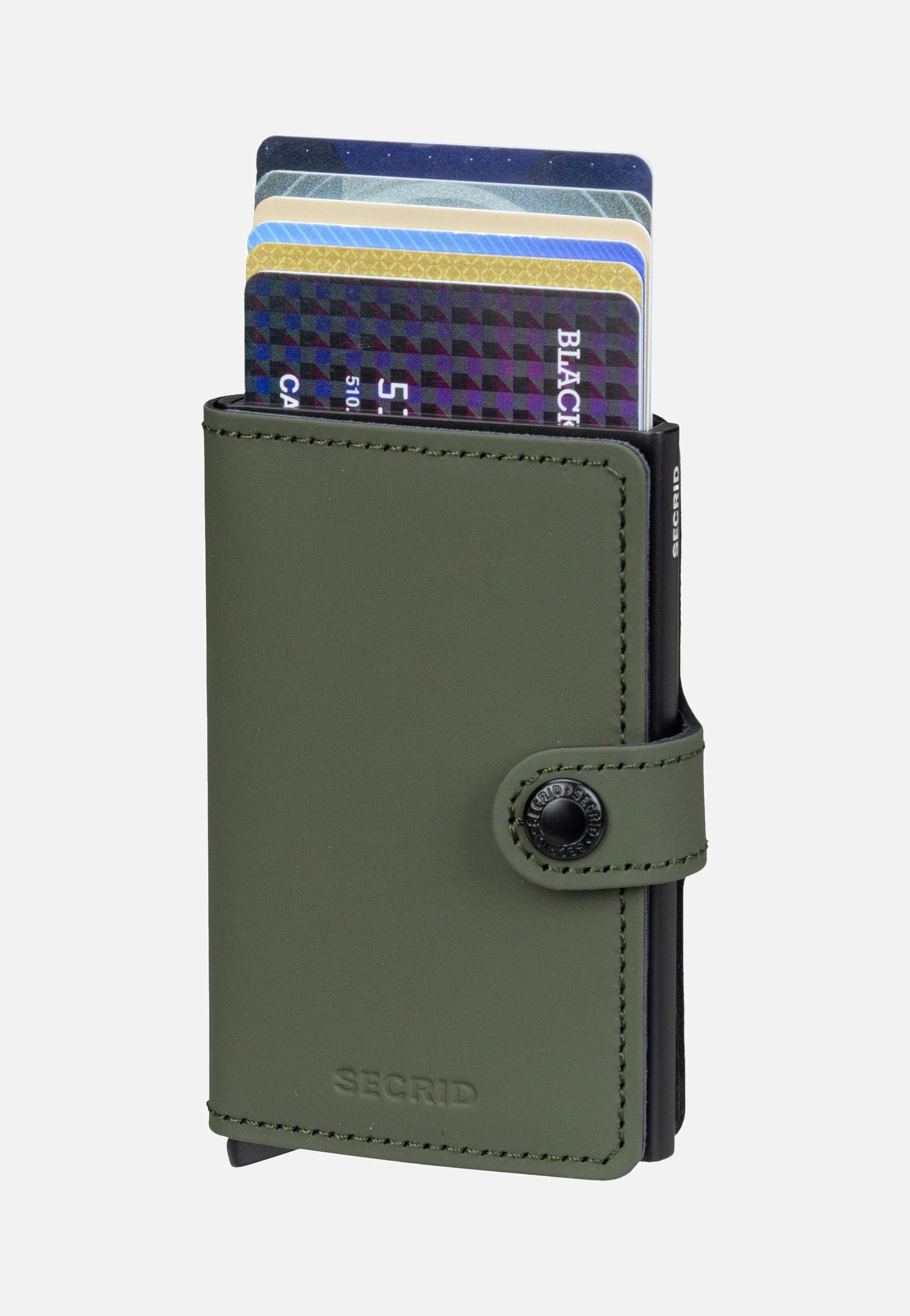 Miniwallet Matte Green-Black - Portemonnaie