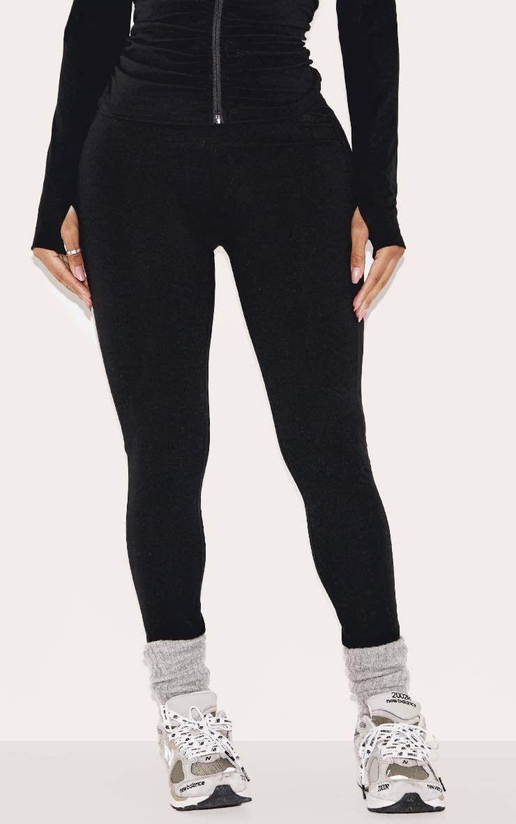 Noir Legging Taille Haute Froncé Shape Active