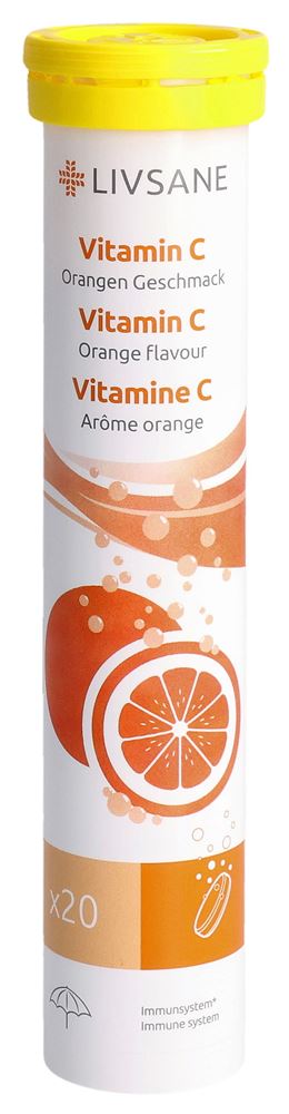 LIVSANE Vitamin C<br>20 Stück, Orangen Geschmack
