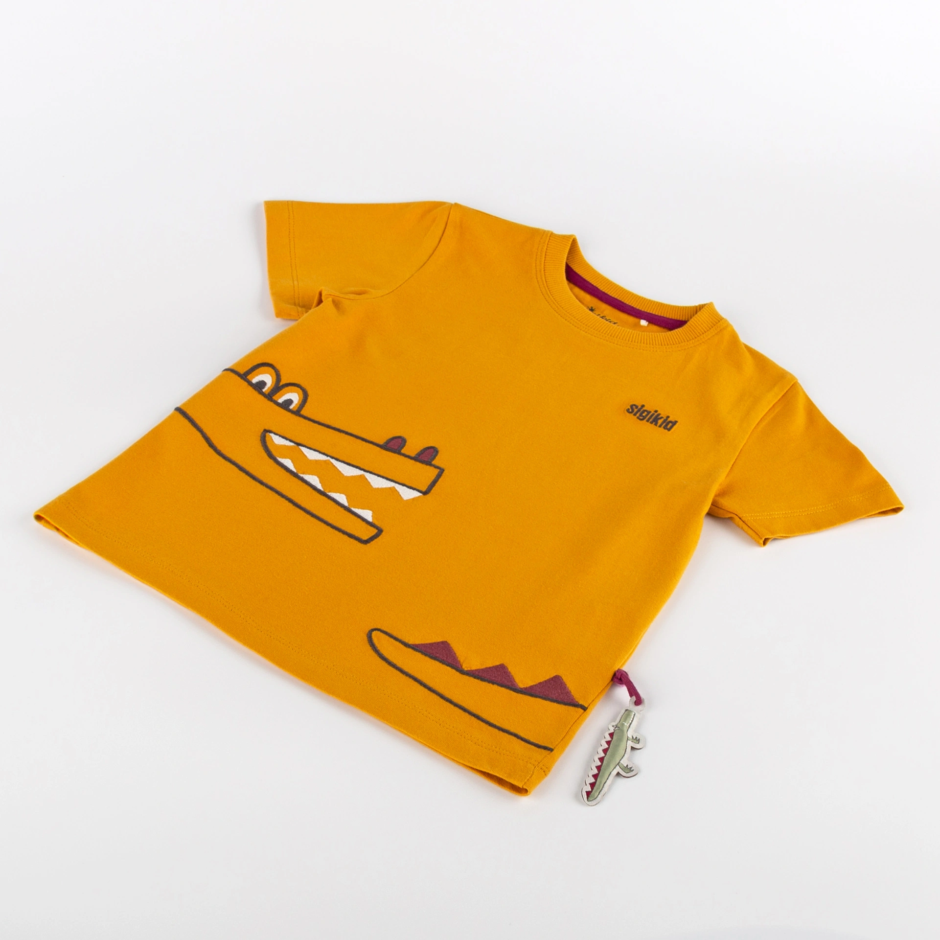 T-Shirt M - WILD CROCODILE in gelb