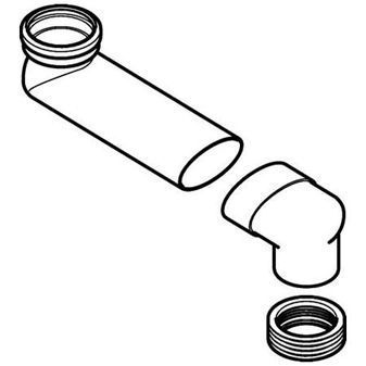 Geberit sprongbocht (buisdikte 72mm) 90/110mm verstelbaar 14.5cm-34.5cm