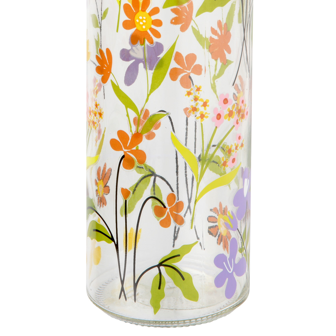 My Home Trinkflasche aus Glas glasklar / braun
