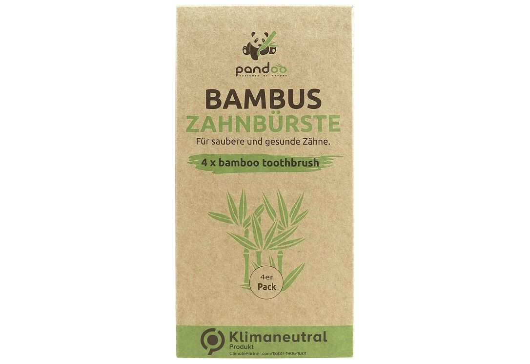 PANDOO Zahnbürsten 4er Pack