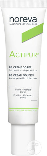 Noreva Actipur BB Crème Dorée Soin Teinté Anti-Imperfections Tube 30ml
