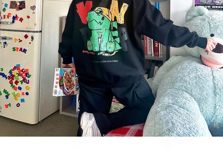 SeoulPop - Dinosaurus Losse Sweatshirt