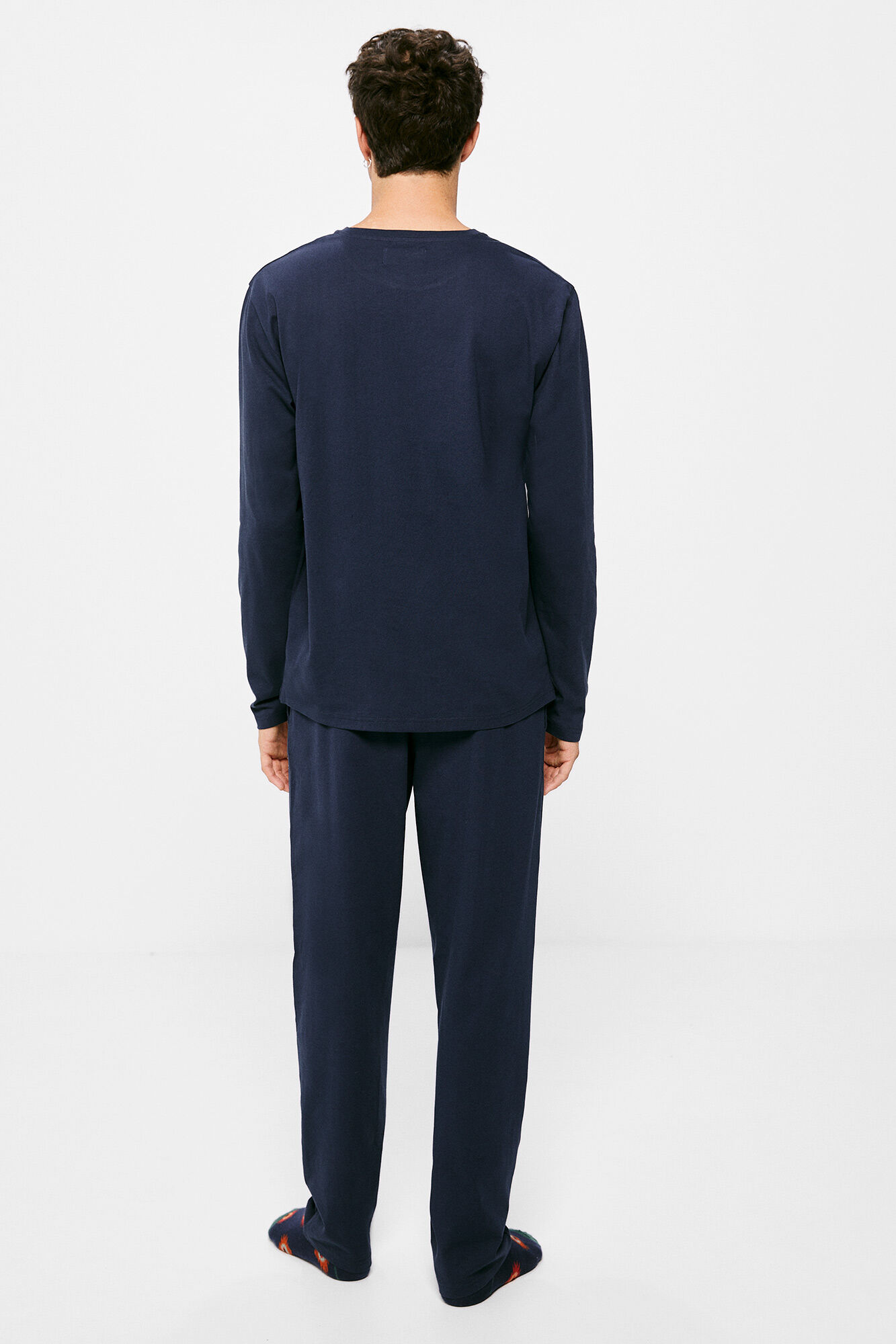 Pijama monocromático extra confortável - azul escuro