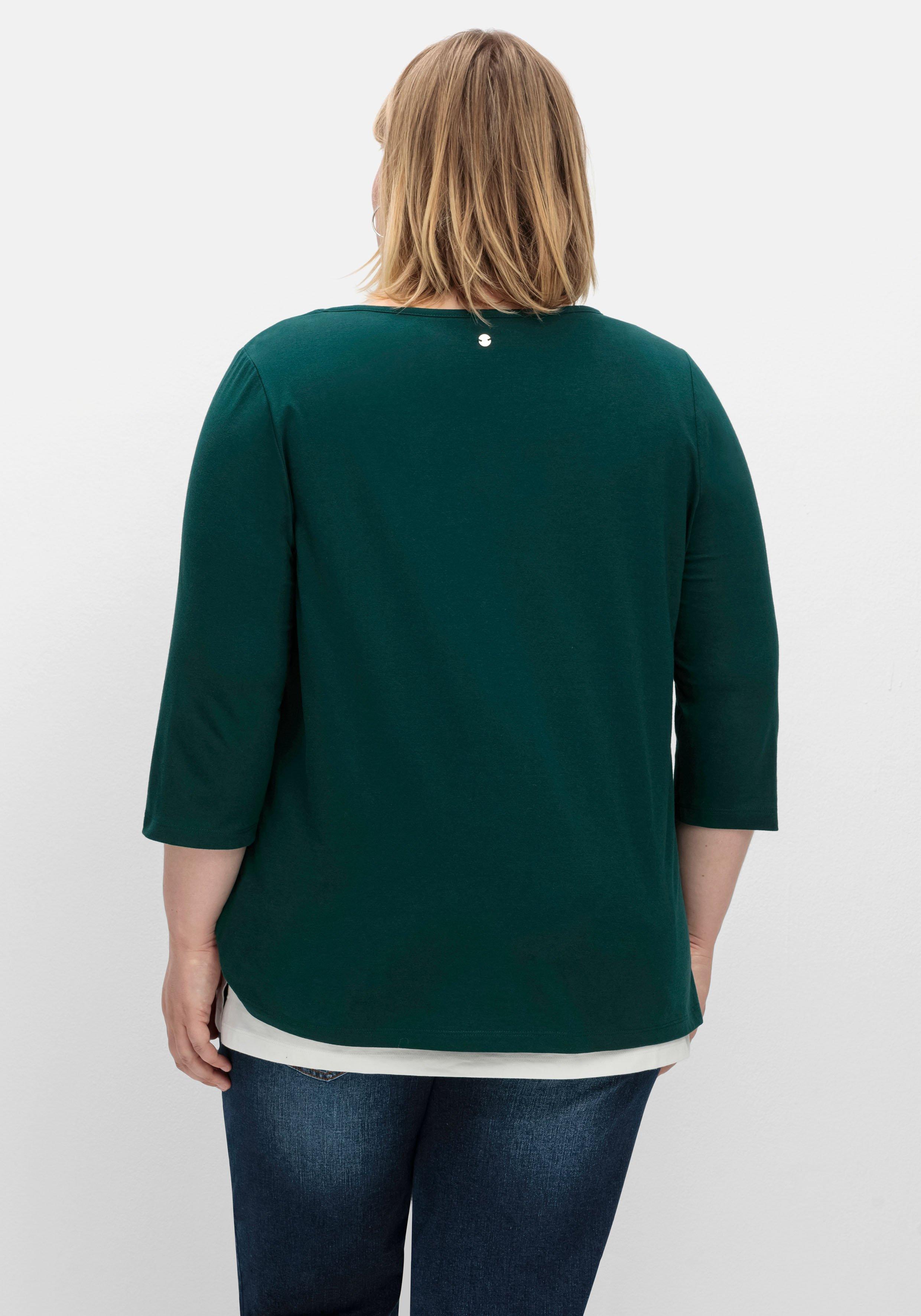 Set aus Top und 3/4-Arm-Shirt mit Ausbrennerdruck