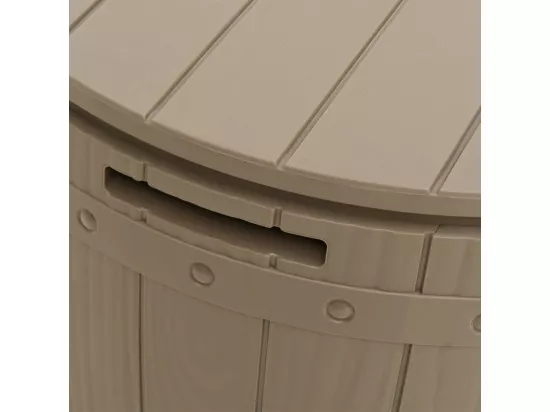 Boîte de rangement de jardin 3 en 1 marron clair polypropylène