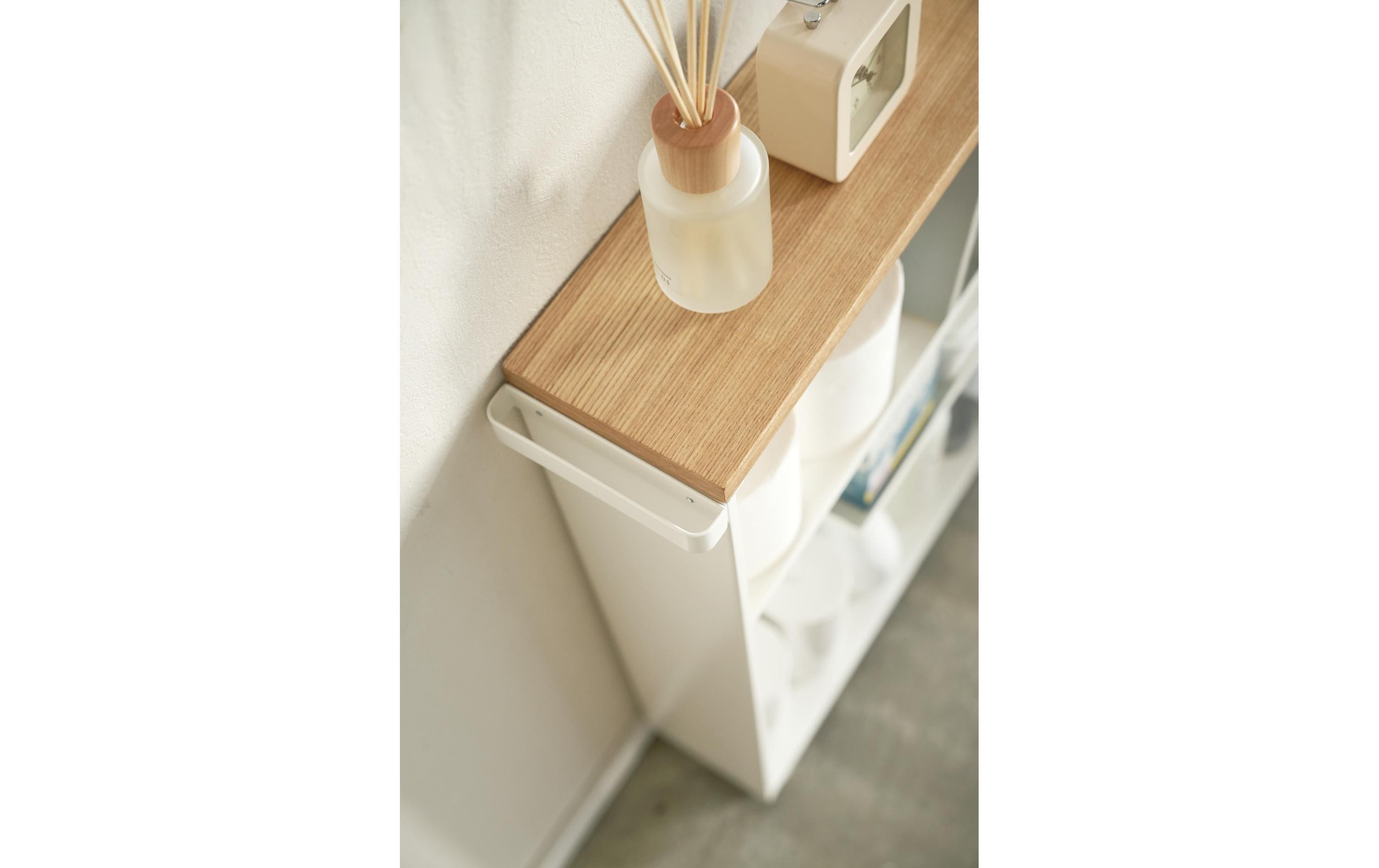 Badezimmerregal Tower 68 cm, Weiss<br>Aufbewahrungswagen auf Rädern