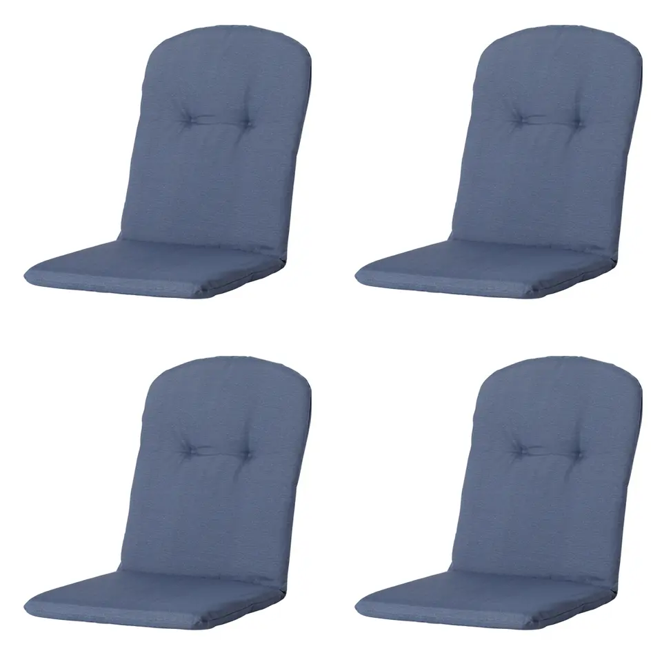 Madison - Tuinkussen Panama safier blue - Ca. 96x45 cm - Set van 4
