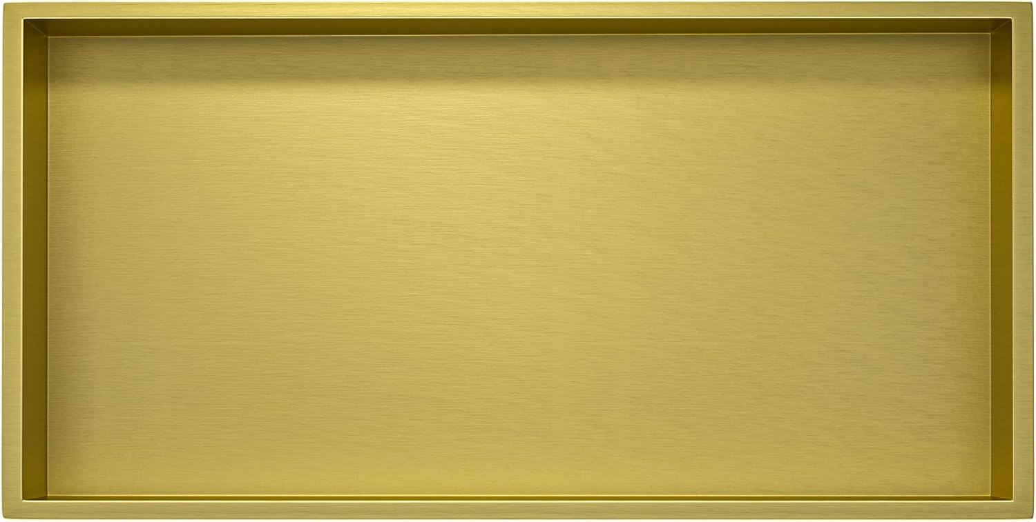 Wandnische 304 Edelstahl 60 cm × 30 cm × 10 cm Duschnische Gold Keine Fliesen erforderlich Duschnische Einbaunische Dusche Übermontage