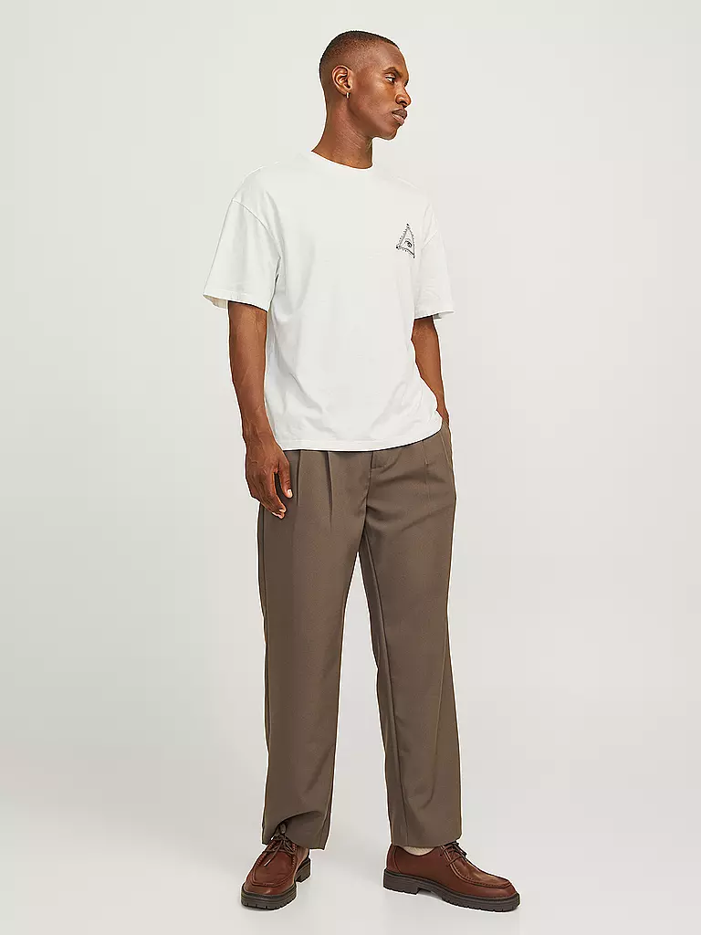 JACK & JONES T-Shirt JJMYSTIC beige