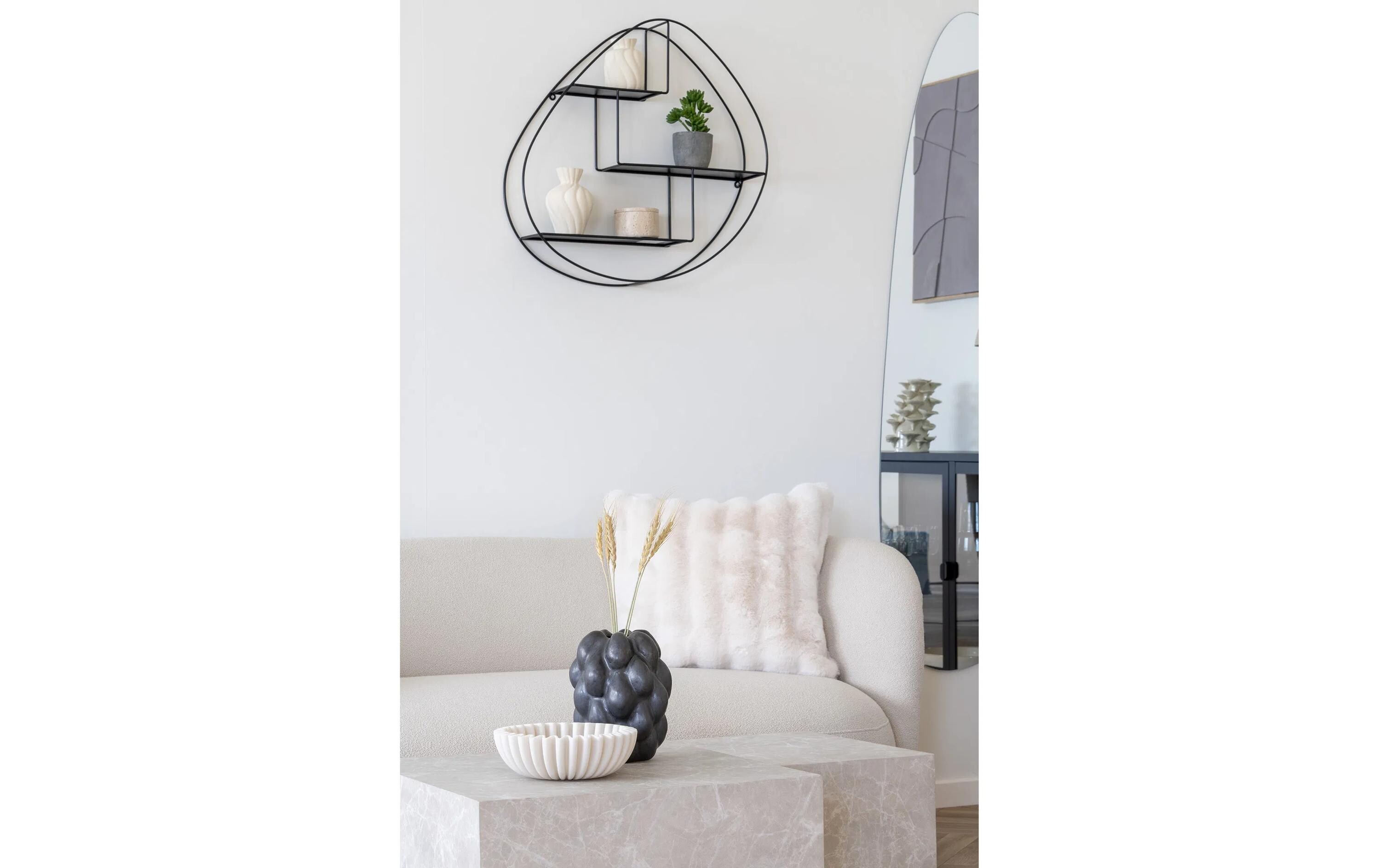 Wandregal Wrexham 60 x 12 x 60 cm, SchwarzSchweberegale
