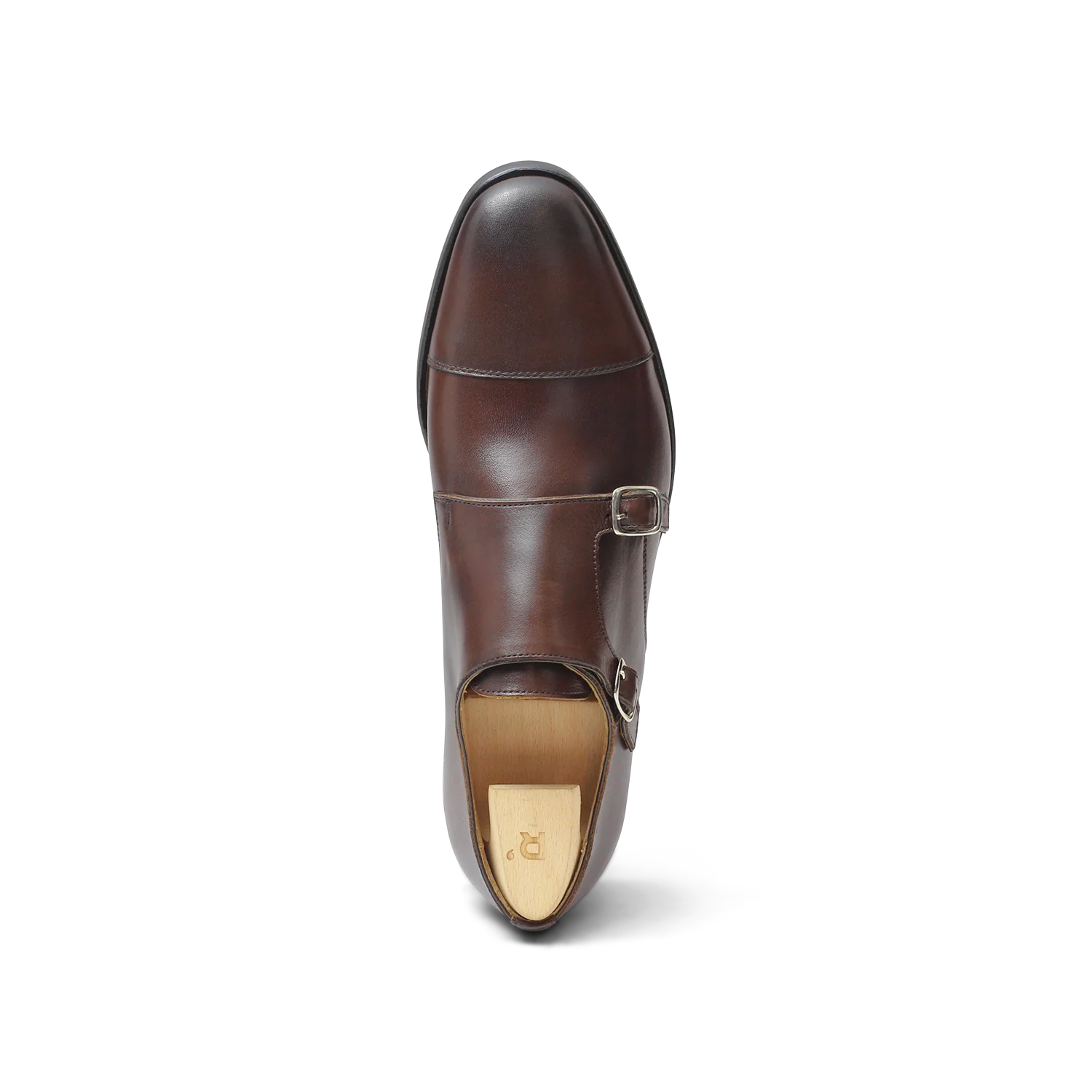 Sunny-Double boucle en cuir brown