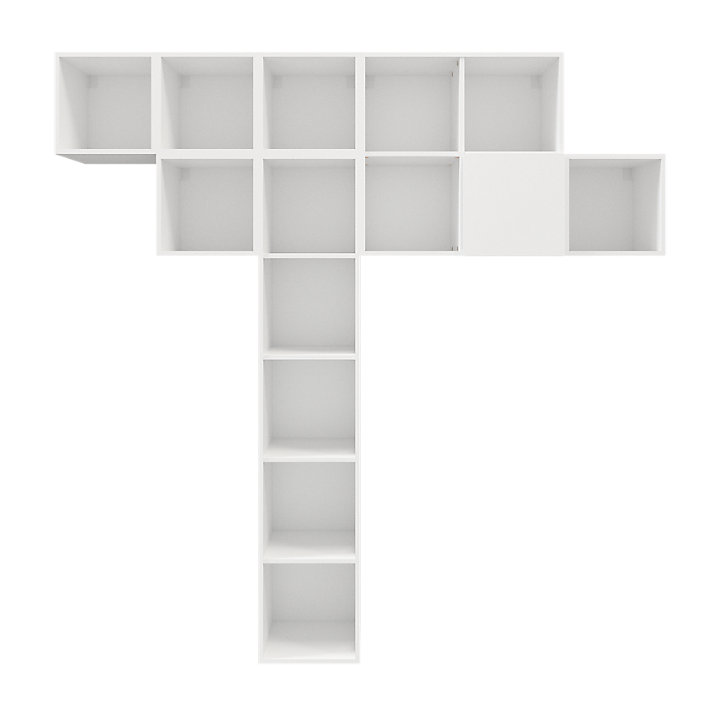Composition de rangement mural blanc GoodHome Atomia H. 225 x L. 225 x P. 37 cm