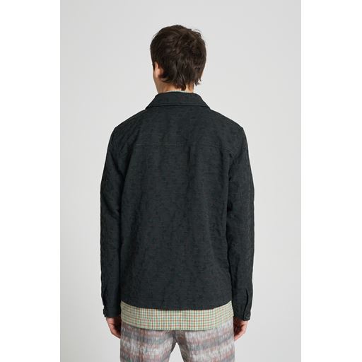 Wood Wood Clint Jacquard Skjorte, Dark Green, L