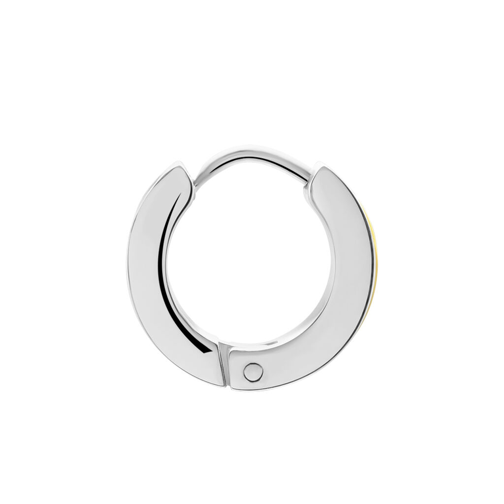 Créole Unitaire Acier Blanc Et Plaqué Or Anson