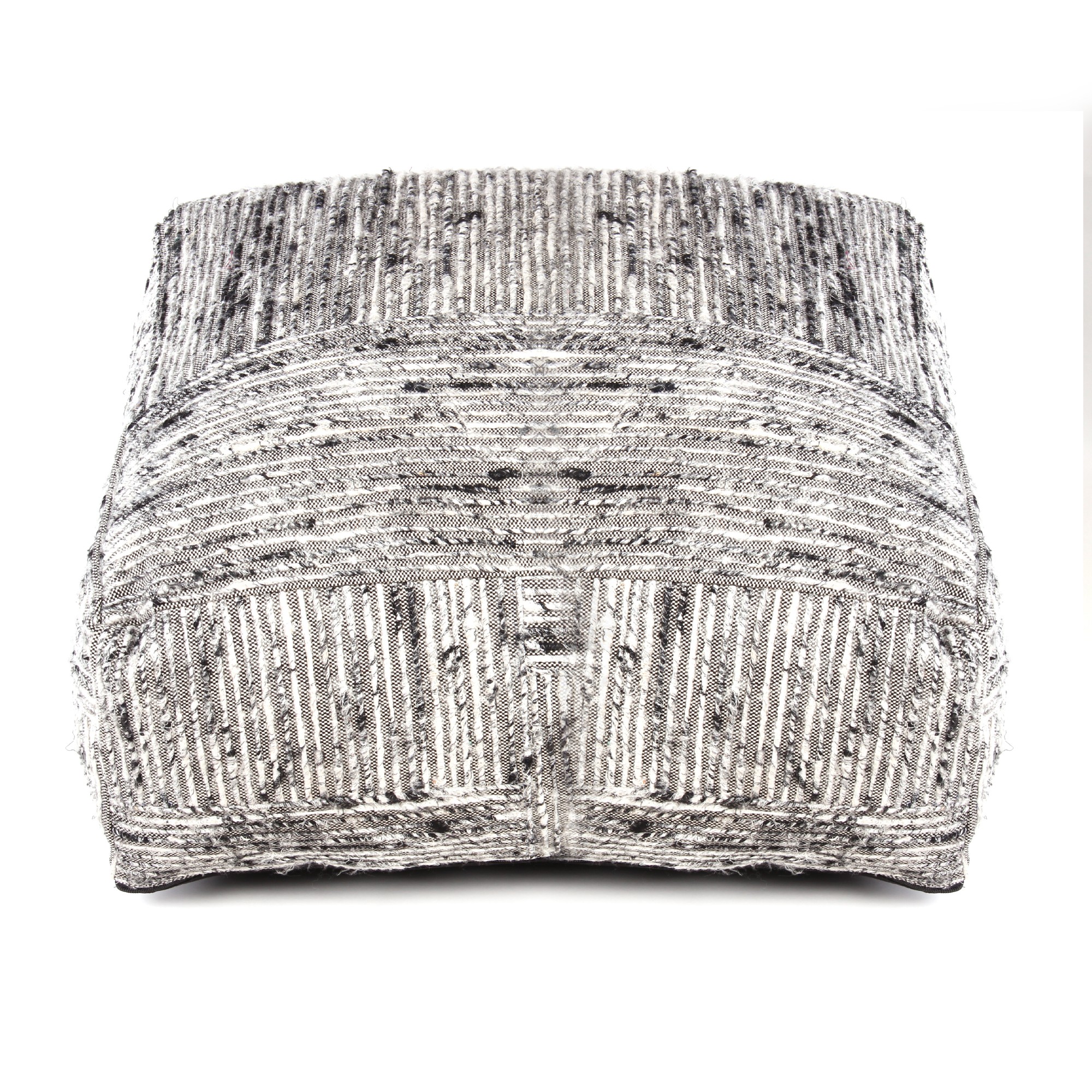 Pouf 'Zebra', schwarz, weiß, T 60 cm, B 60 cm, H 25 cm von fischer's lagerhaus