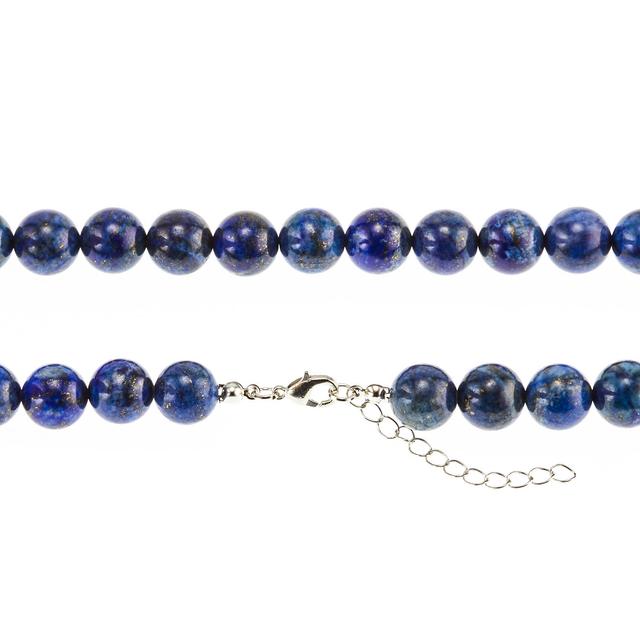 Kugel-Collier, Royal-Azurit rek., ca. 50 + 5 cm