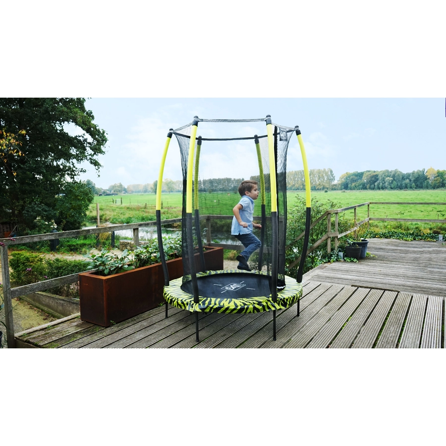 EXIT Tiggy junior Trampolin mit Sicherheitsnetz ø140 cm, schwarzgrün