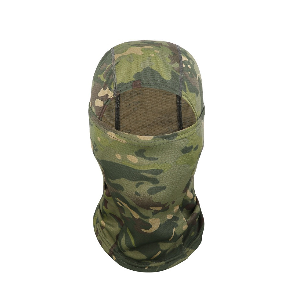 Ski Sturmhaube Camouflage Motorrad Halstuch Kälte   UV Gesichts Schutzmaske - Grün