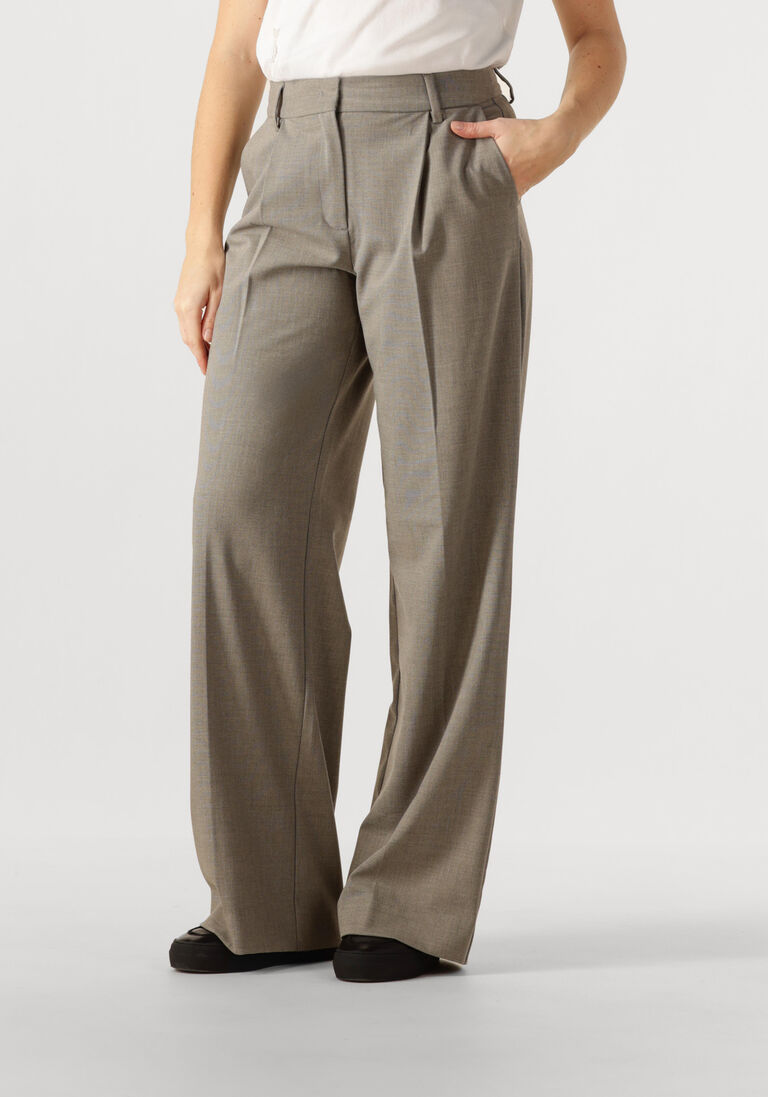 taupe haute l'amitié wijde broek nicole pleat tall pant