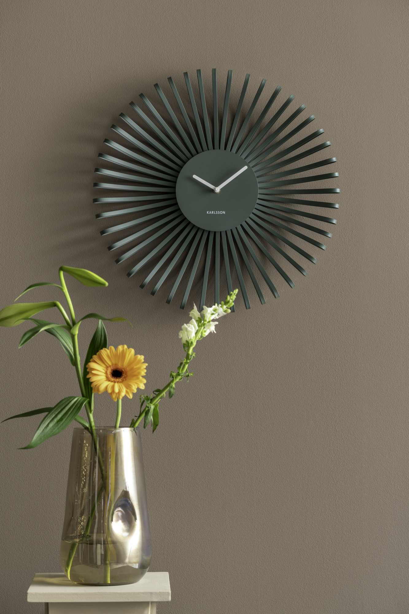 Wandklok Polo Jungle groen