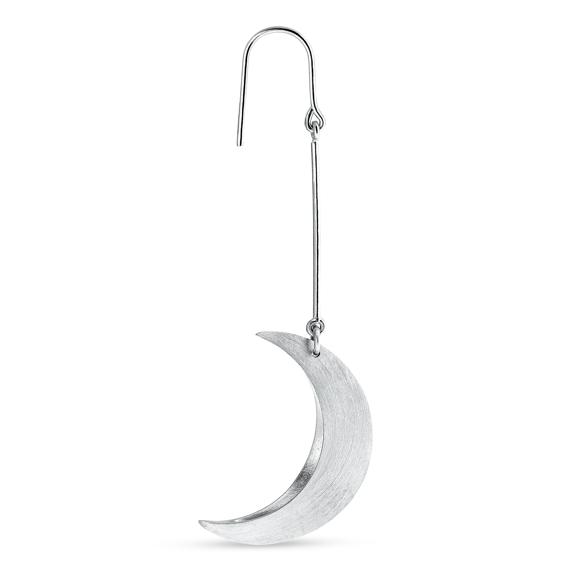 Jane Kønig  Half Moon hængeørering - sølv