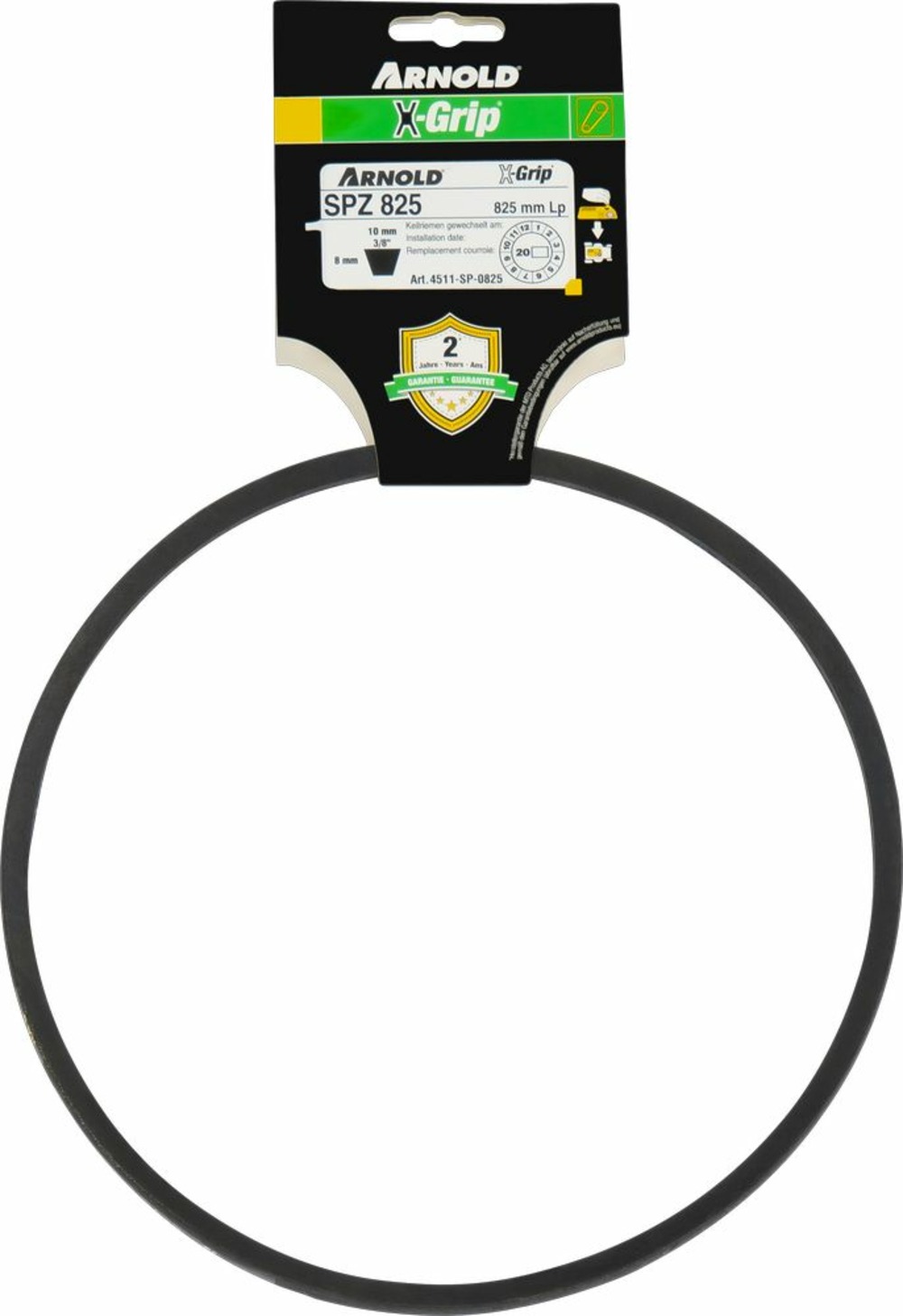 Courroie trapézoïdale x-grip v de type spz 825