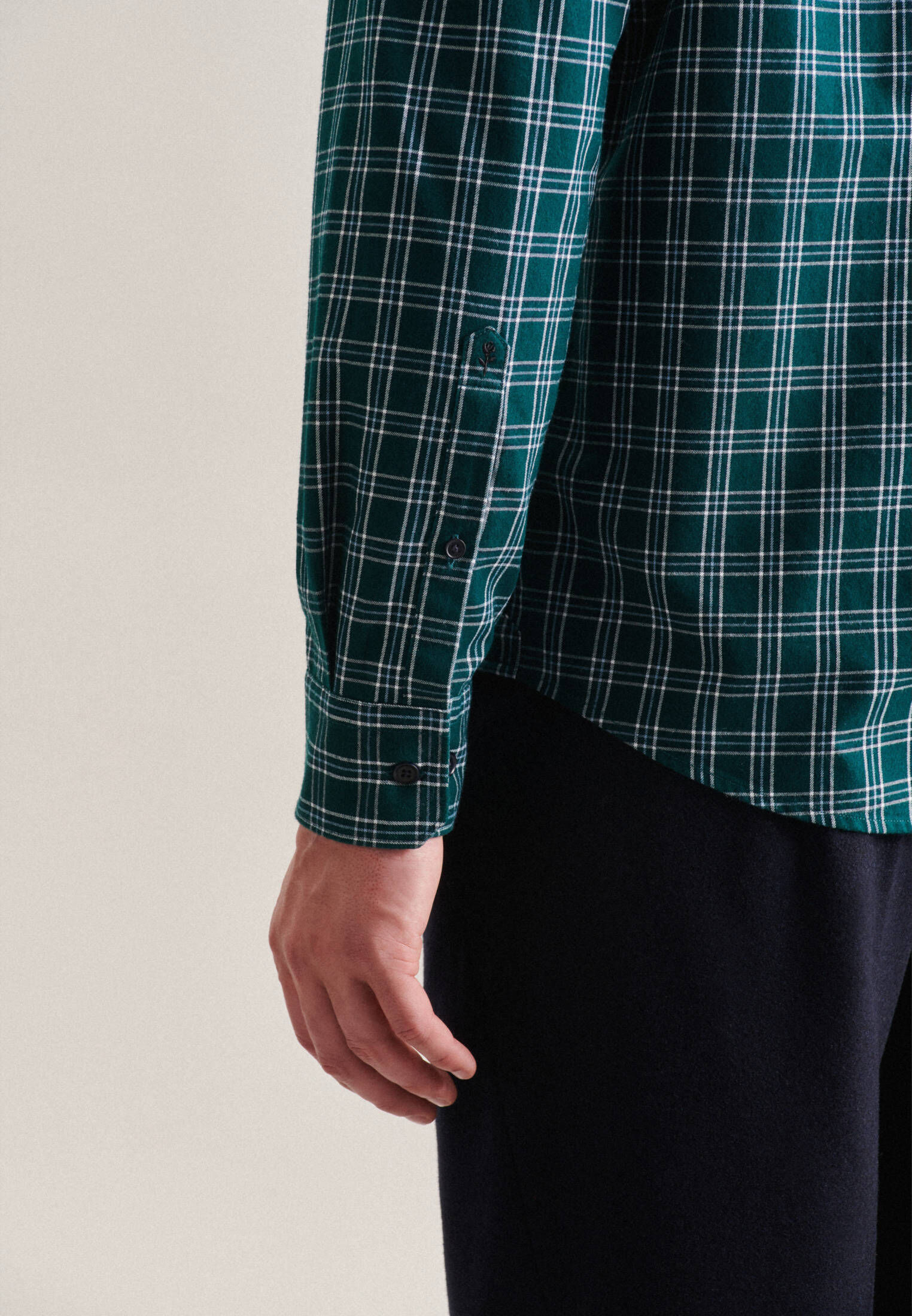 Seidensticker| Herren Casual Hemd Schwarze Rose