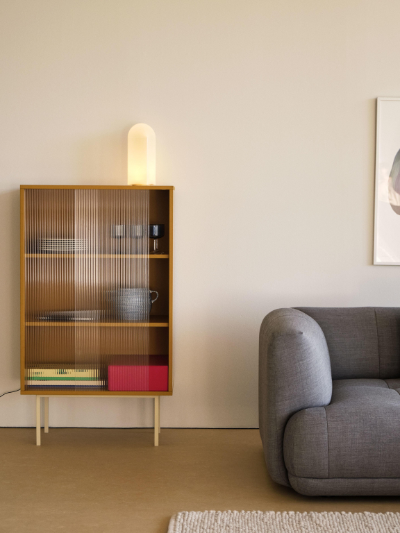Hay Colour cabinet tall dressoir with glass doors multi