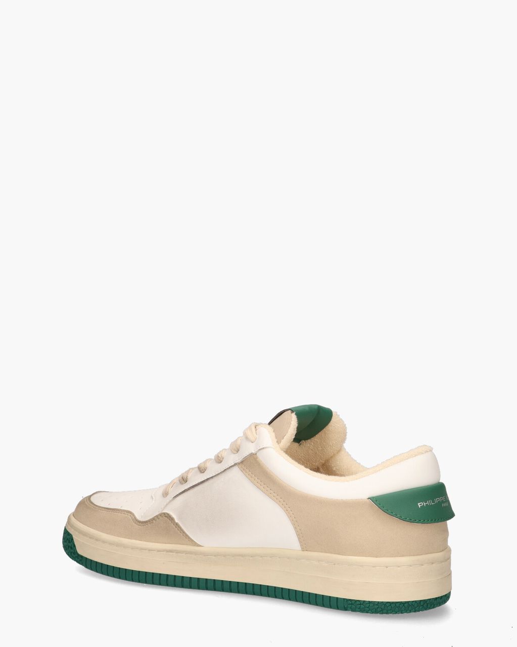 Philippe Model Lyon Recycle Mixage Wit/Beige/Groen Herensneakers