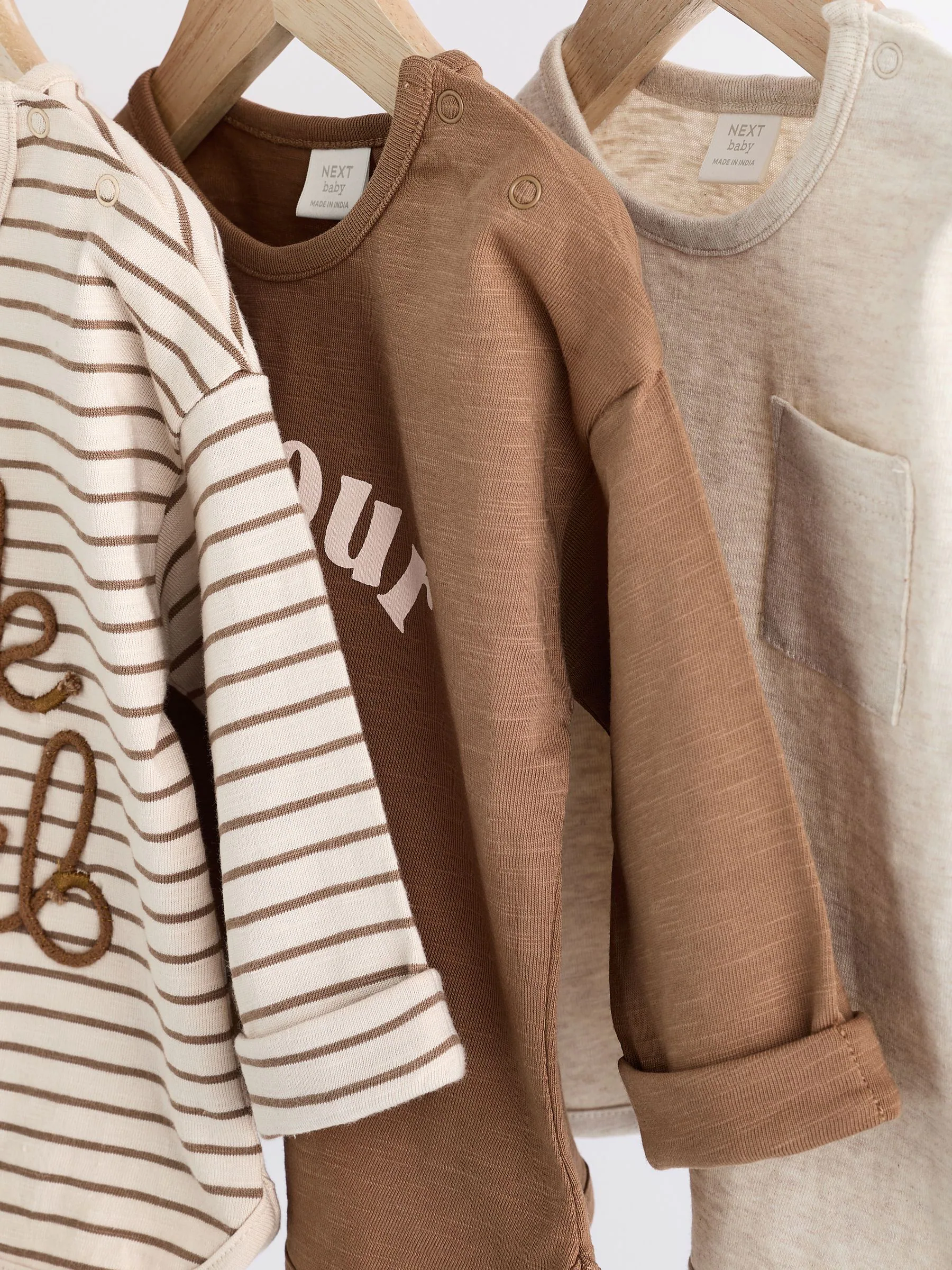 Naturel Milk Club - Verpakking van 3 baby's T-shirts met lange mouwen 100% katoen (0mnd -2jr)