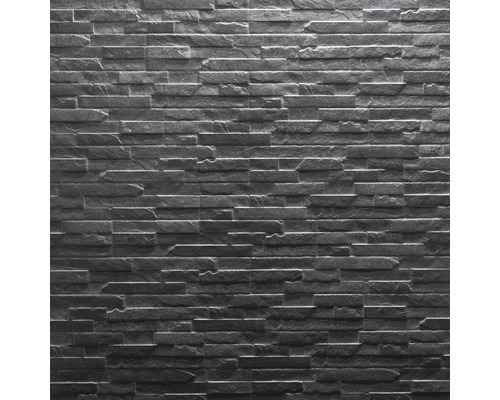 Porseleinen steengoed gevelsteen Klimex UltraStrong Bologna zwart 8x44,5 cm