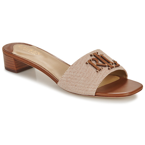 Lauren Ralph Lauren - FAY LOGO-SANDALS-FLAT SANDAL Cognac / Beige