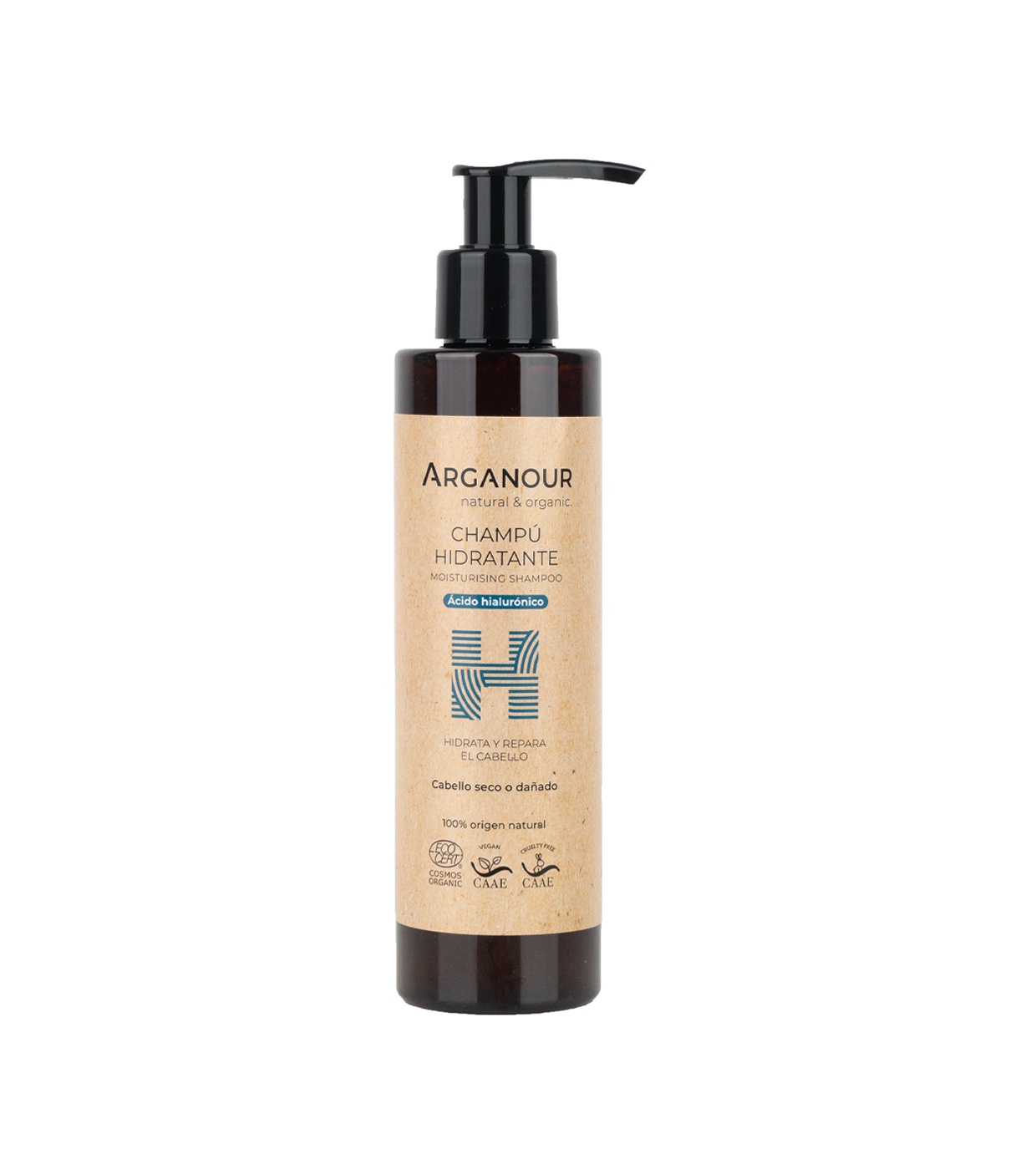 Arganour - Champô hidratante com ácido hialurónico - Cabelos secos ou danificados