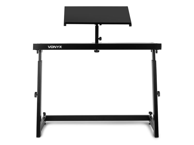 Vonyx Mobiler DJ Stand DB10 Mobiler DJ Tisch mit Laptop Halter