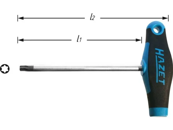 Hazet Værksted Torx-skruetrækker Størrelse T 8 Klinge-længde: 80 mm