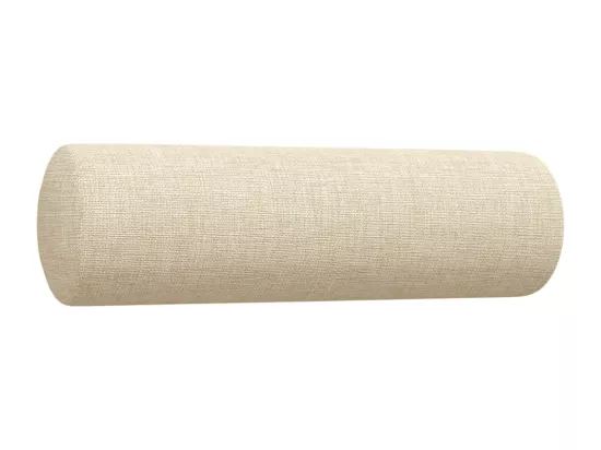 Ensemble de canapés 2 pièces avec coussins décoratifs crème tissu