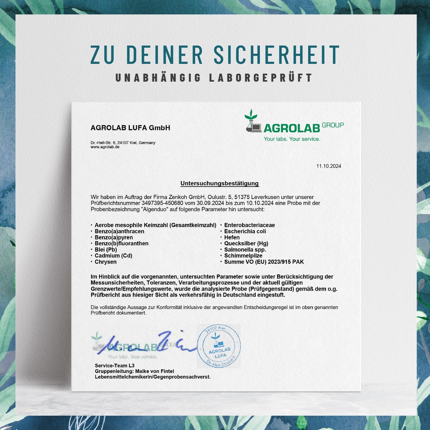 Chlorella und Spirulina Komplex Presslinge - 360 Tabletten laborgeprüft - Algenduo - NATURTREU®
